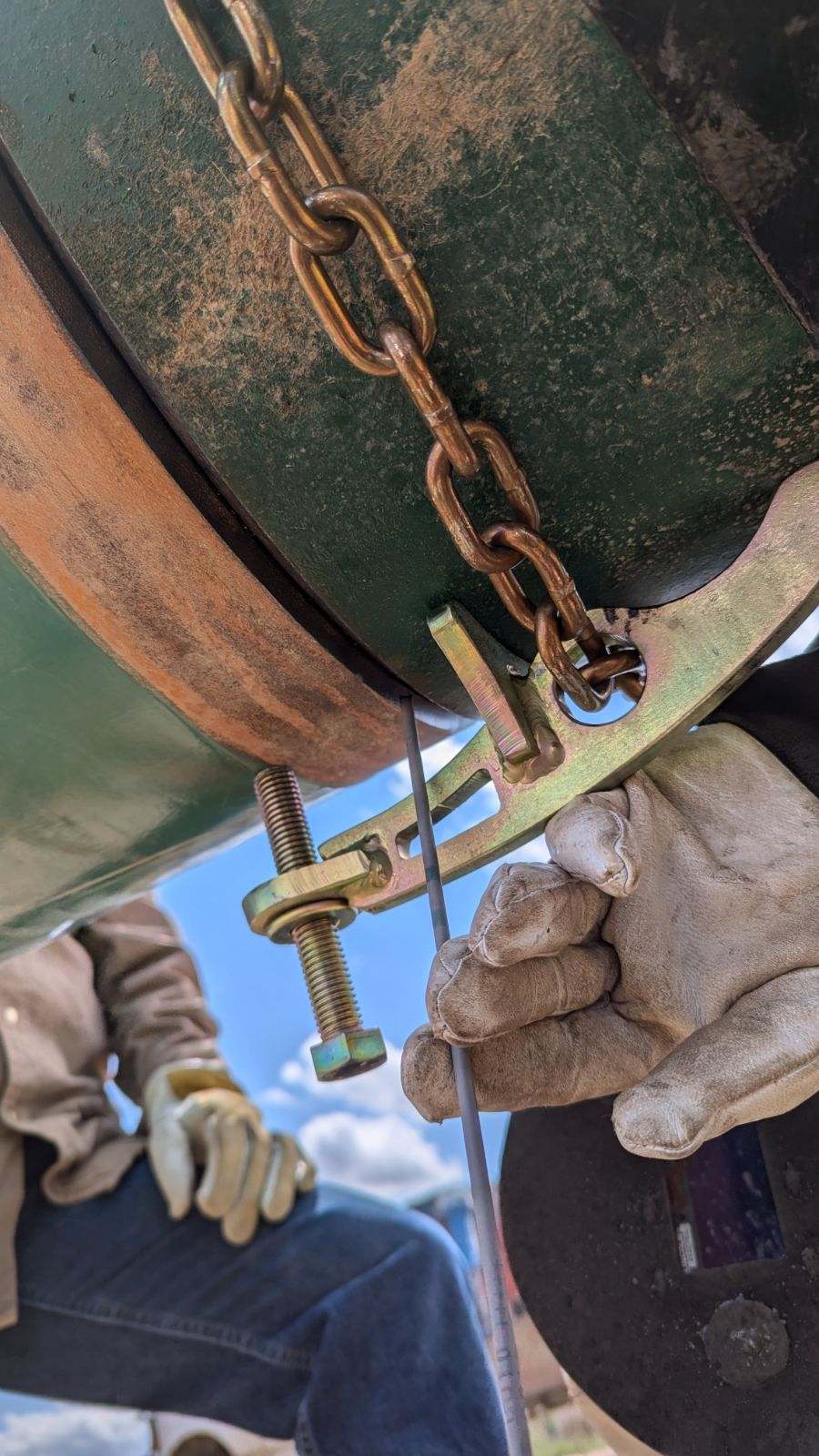 Rig Welder Gear Chain Clamp