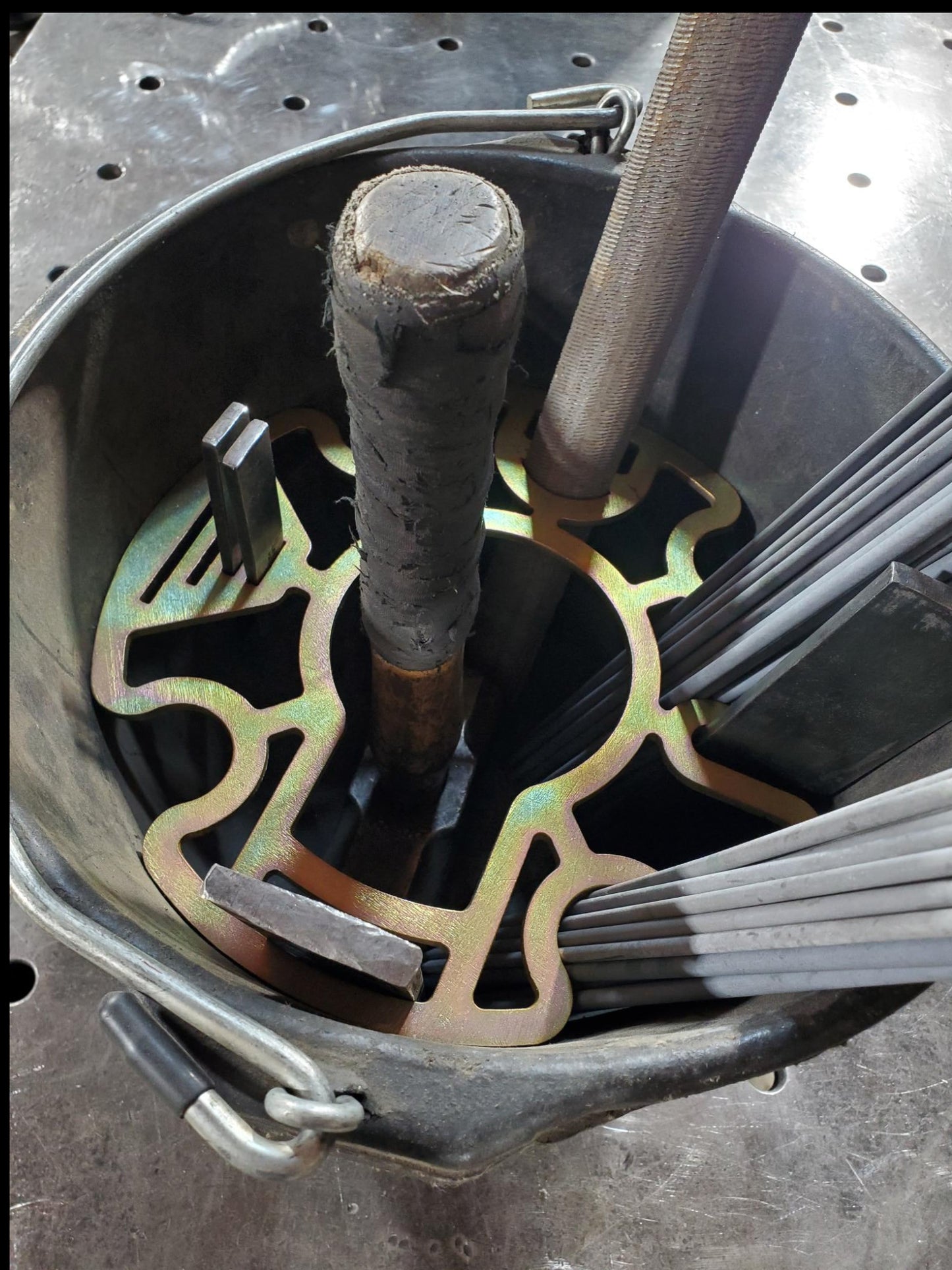 Welders Rod Bucket Organizing Grid
